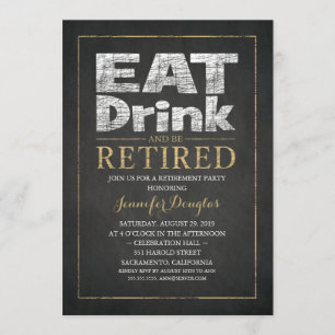 Convites Partido de aposentadoria feminino do efeito