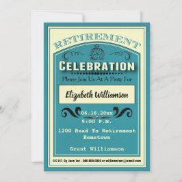 Convites Partido de aposentadoria para aposentado reservado