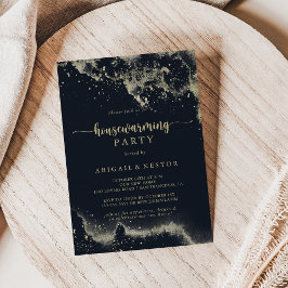 Convites Partido de Aquecimento Familiar Dourado de Água