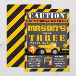 Convites Partido de Bombeiros de Zona de Construção Negra A