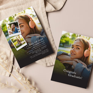 Convites Partido de Colagem de Fotos para Graduação 2025