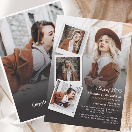 Convites Partido de Colagem de Fotos para Graduação 2025