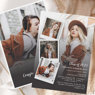 Convites Partido de Colagem de Fotos para Graduação 2025