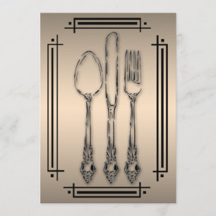 Convites Partido de comensal elegante