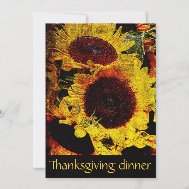 Convites partido de comensal rústico da acção de graças dos (Frente)