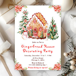 Convites Partido de Decoração da Casa do Pão Vermelho