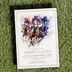 Convites Partido de Derby da Corrida Elegante/Equestre