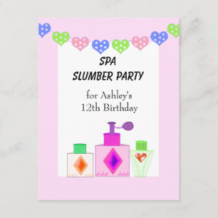 Convites Partido de descanso dos termas para meninas