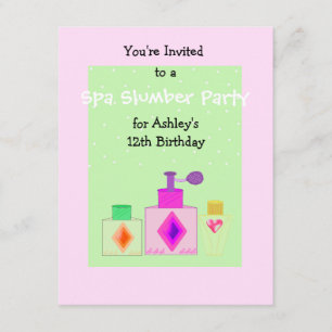 Convites Partido de descanso dos termas para meninas