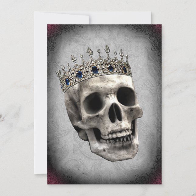 Convites Partido de esqueleto da rainha o Dia das Bruxas do (Frente)