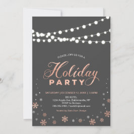 Convites Partido de Férias Douradas do Rosa moderno