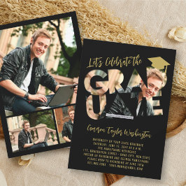 Convites Partido de Fotos para Graduação Moderna do Formand