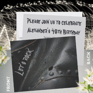 Convites Partido de homem minimalista de metal negro