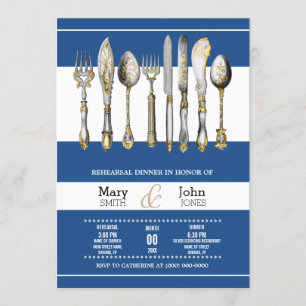 Convites Partido de jantar formal do ensaio do comensal dos