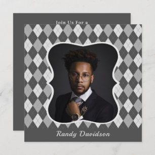 Convites Partido de Janto Argyle para Cinza de Fotografias