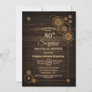 Convites Partido de Janto de Aniversário do 80 de Surpresa 