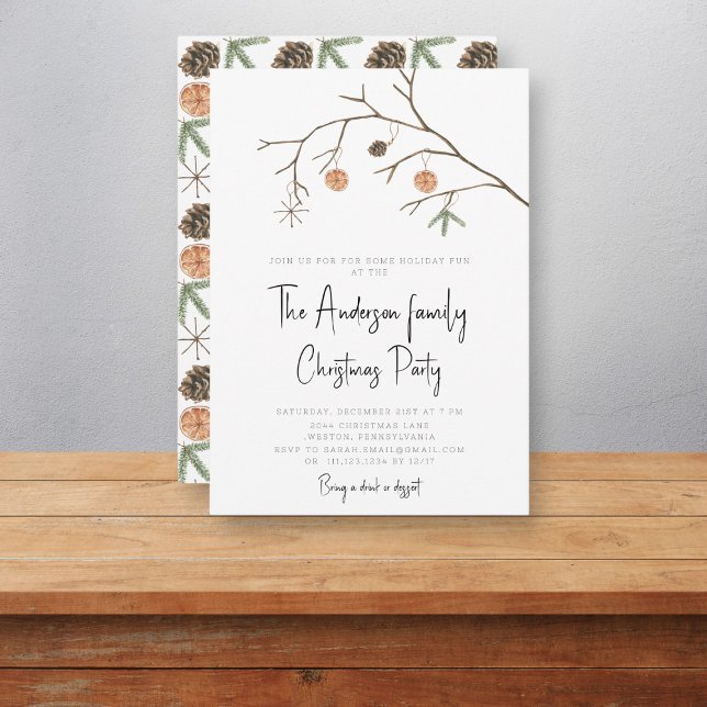 Convites partido de natal mínimo moderno (Criador carregado)