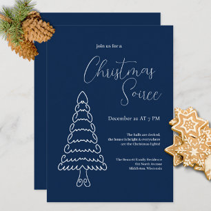 Convites Partido de Natal Único Elegante Moderno Minimalist