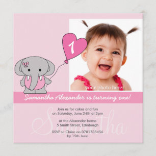 Convites Partido de primeiro aniversario da foto bonito do