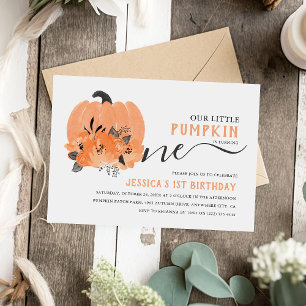 Convites Partido de primeiro aniversario de queda de abóbo