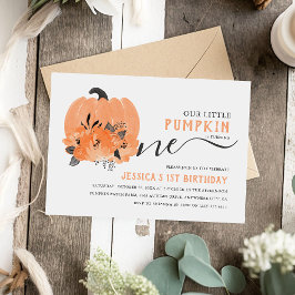 Convites Partido de primeiro aniversario de queda de abóbor