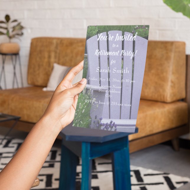 Convites Partido de Retirada de Fotos da Cadeira de Jardim  (In Situ)