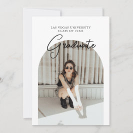 Convites Partido de Retrato Fotográfico em Side com Graduaç