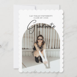 Convites Partido de Retrato Fotográfico em Side com Graduaç