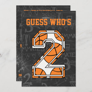 Convites Partido de segundo aniversário do quadro do