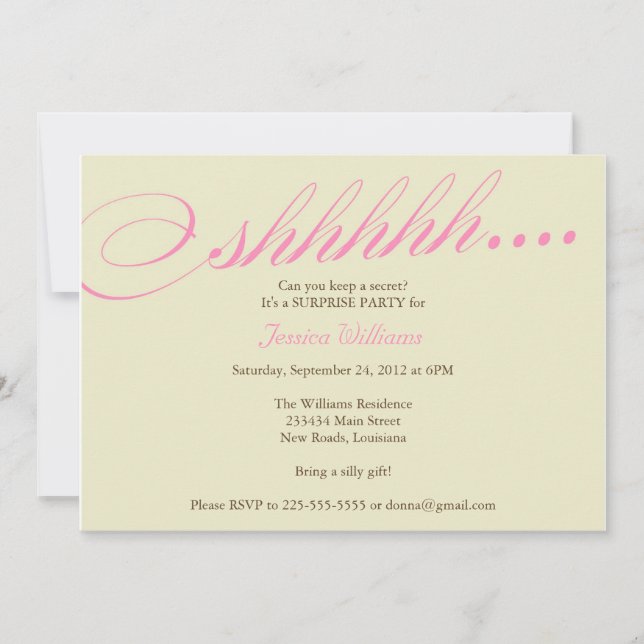 Convites Partido de surpresa (Frente)