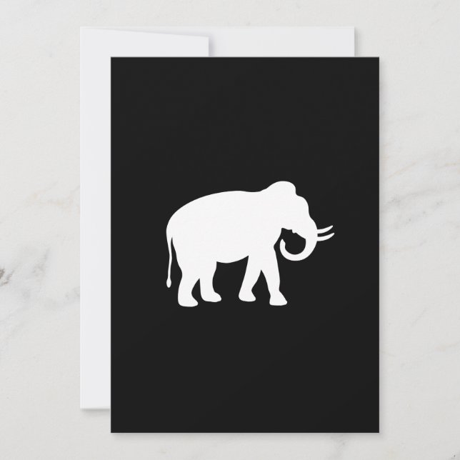 Convites Partido de Troca de Ofertas de Elefante Branco (Frente)