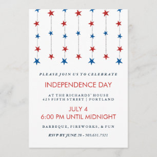 Convites Partido Dia da Independência das Estrelas Patrió