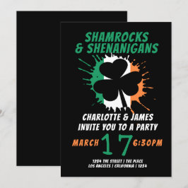 Convites Partido Dia de São Patrício Shamrocks Irlandeses S