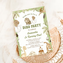 Partido Dino | Dinossauros Cutes Primeiro Aniversá