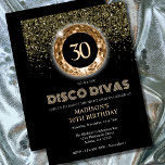 Convites Partido Disco Glitter Dourado Negro<br><div class="desc">É um glam e fantástico aniversário de marcos que precisa ser celebrado com brilho, brilho, bebidas e dança! Convide todos os seus Divas de Disco para a sua noite especial com este brilhante e brilhante convite de festas de disco em preto e ouro clássico e legal. Este convite pode ser...</div>