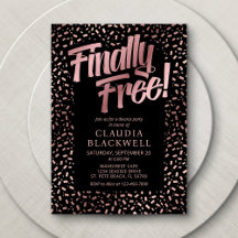 Partido Divorciário Rosa Dourado Confetti