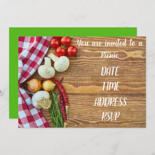 Convites Partido do almoço do piquenique
