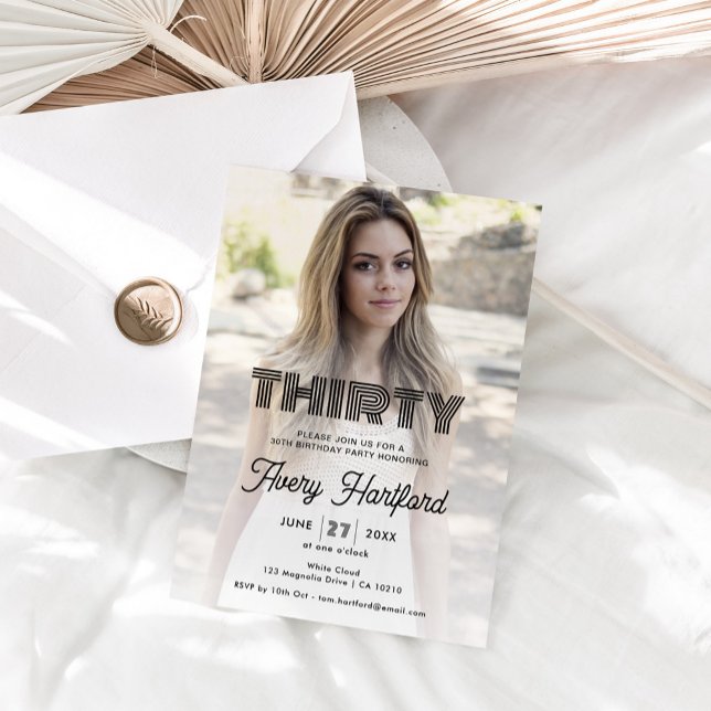 Convites Partido do aniversário de 30 anos de Fotografias R (Criador carregado)