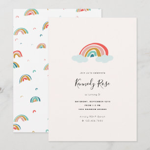 Convites Partido do Aniversário de criança Arco-Íris