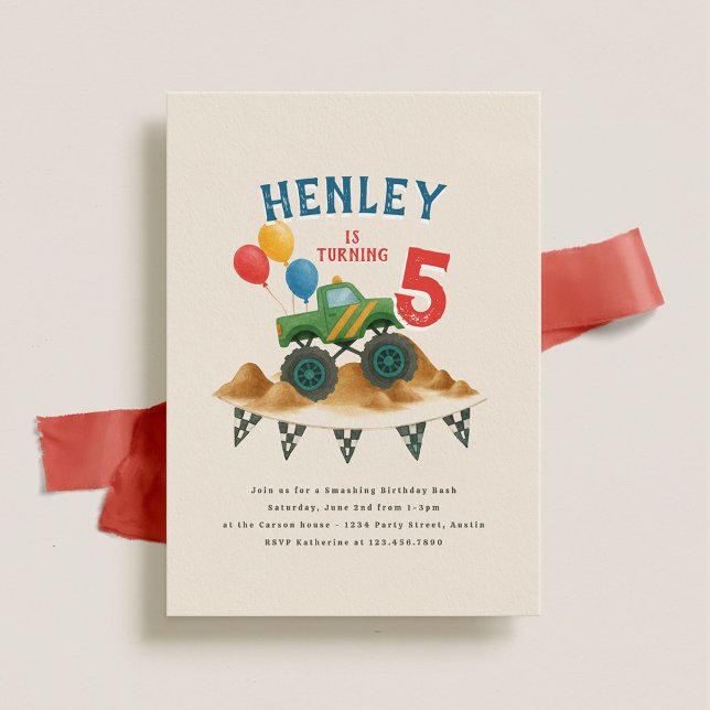 Convites Partido do Aniversário de criança de Aquarela de T (Criador carregado)