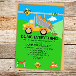 Convites Partido do Aniversário de criança de Caminhão de C