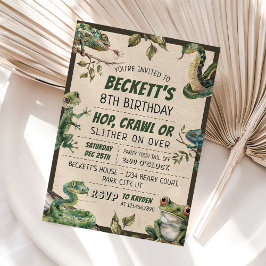 Convites Partido do Aniversário de criança Réptil