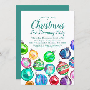 Convites Partido do aparamento da árvore de Natal