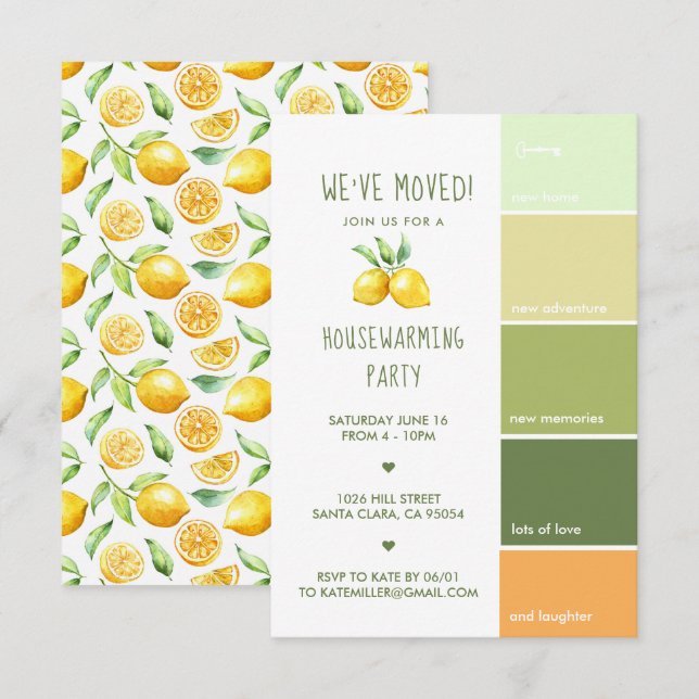 Convites Partido do Aquecimento Doméstico | Cor editável do (Frente/Verso)