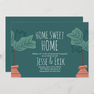 Convites Partido do Aquecimento Doméstico da Árvore de Fig 