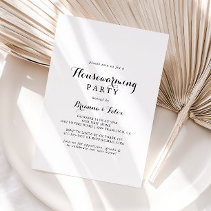 Convites Partido do Aquecimento Doméstico da Caligrafia Mod