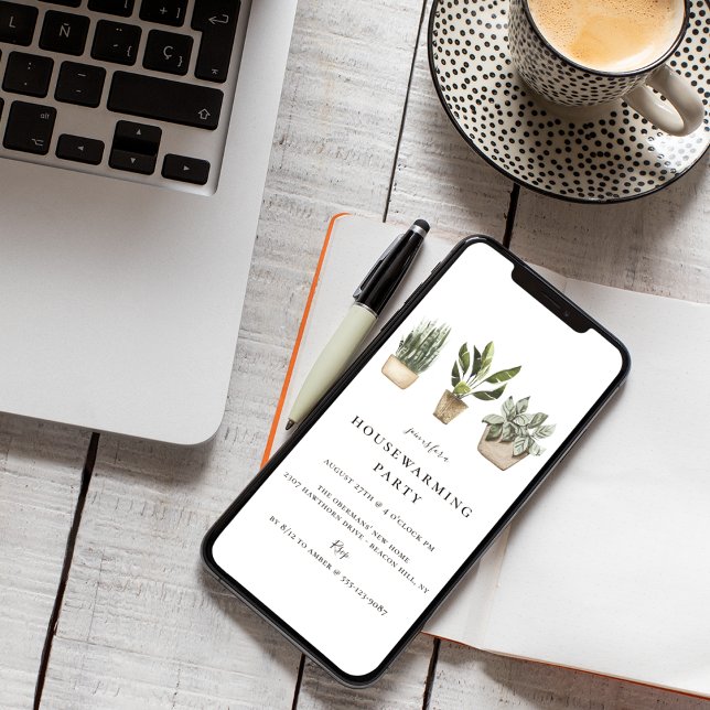 Convites Partido do Aquecimento Doméstico das Plantas Poten (Criador carregado)