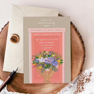 Convites Partido do Aquecimento Doméstico de Portas Rosa Il