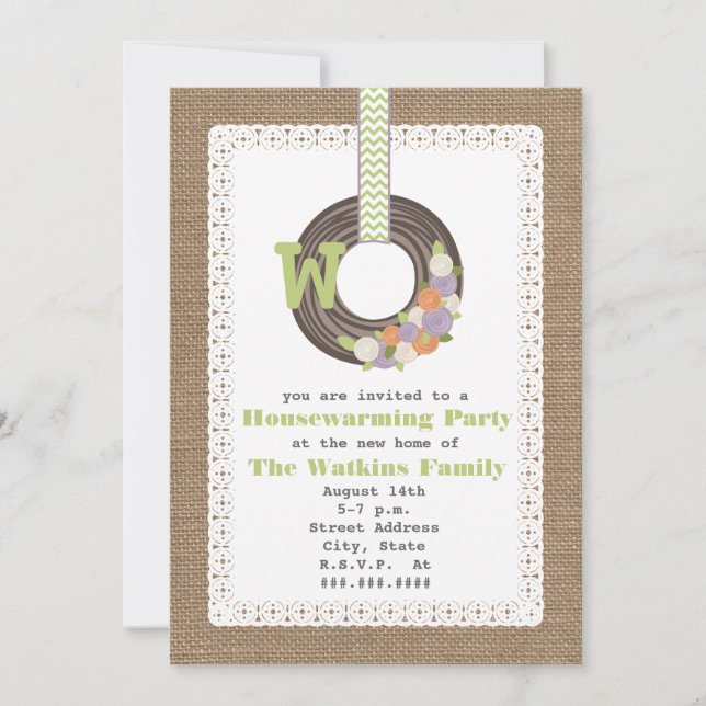 Convites Partido do Aquecimento Doméstico Inspirado pelo Mo (Frente)