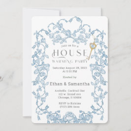 Convites Partido do Aquecimento Familiar Modelo Azul